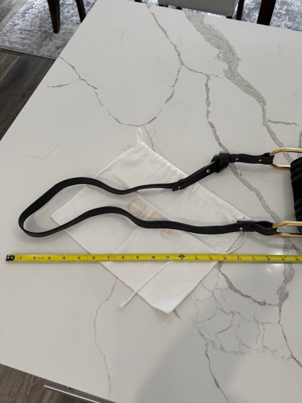 Chloe hudson Crossbody Bag suede with Gold accents black - Picture 10 of 14